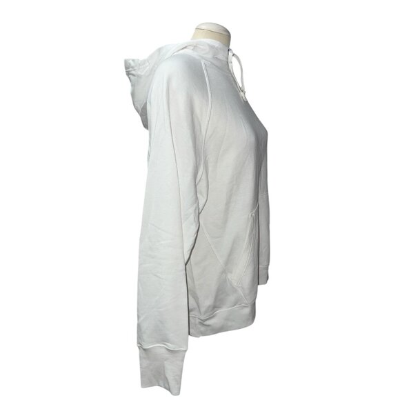 Champion Power Blend Long Sleeve Warm Hoodie Sweatshirt Sz XL White Kangaroo Poc - Picture 12 of 16